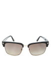 トム・フォード メンズ サングラス・アイウェア アクセサリー Men's Polarized River Square Sunglasses, 57mm Shiny Black/Polarized Gray Gradient