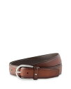 モンブラン メンズ ベルト アクセサリー Men's Horseshoe Shiny & Matte Stainless Steel Pin Buckle Be...