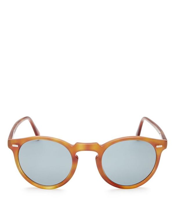 オリバーピープルズ サングラス レディース オリバーピープルズ レディース サングラス・アイウェア アクセサリー Unisex Gregory Peck Round Sunglasses, 47mm Light Brown