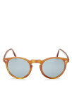 オリバーピープルズ サングラス レディース オリバーピープルズ レディース サングラス・アイウェア アクセサリー Unisex Gregory Peck Round Sunglasses, 47mm Light Brown