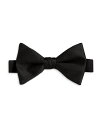 デイビッドドナヒュー メンズ ネクタイ アクセサリー Silk Satin Pre Tied Bow Tie Black Satin