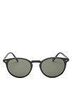 オリバーピープルズ サングラス レディース オリバーピープルズ レディース サングラス・アイウェア アクセサリー Unisex Polarized Round Sunglasses, 49mm black/g-15 polar