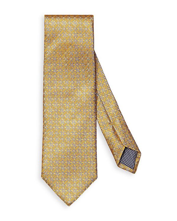 エトン メンズ ネクタイ アクセサリー Silk Floral Classic Tie Yellow/Orange
