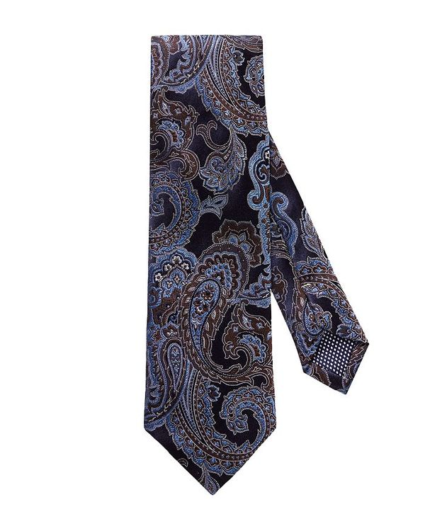 Gg Y lN^C ANZT[ Paisley Silk Classic Tie Navy