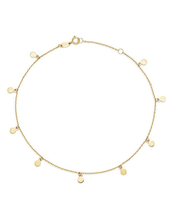 [ & hE fB[X uXbgEoOEANbg ANZT[ Disk Charm Ankle Bracelet in 14K Yellow Gold - 100% Exclusive Gold