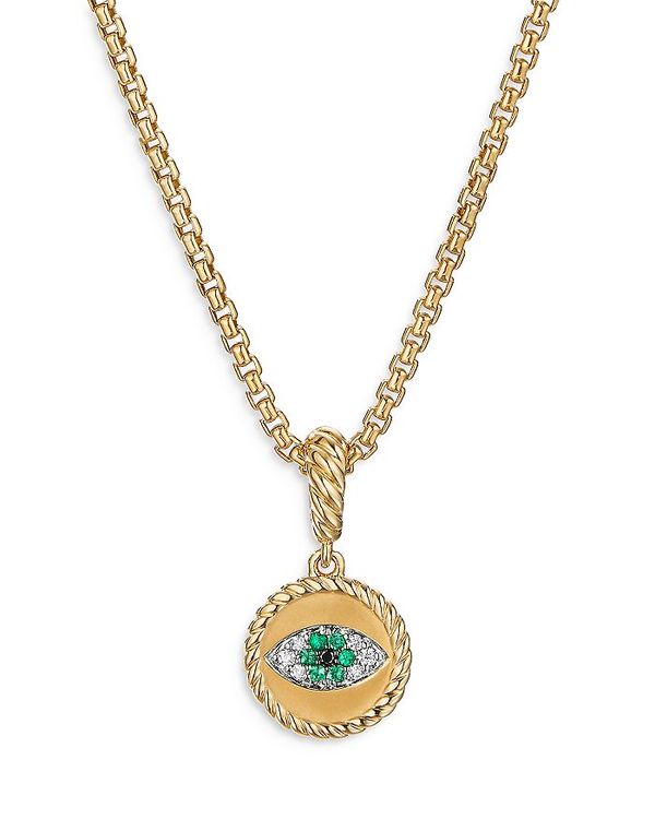 fCrbgE[} fB[X lbNXE`[J[Ey_ggbv ANZT[ 18K Yellow Gold Evil Eye Amulet with Emeralds & Diamonds Gold