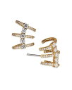 ナディール レディース ピアス・イヤリング アクセサリー Love All Cubic Zirconia Caged Stud Earrings in 18K Gold Plated Gold(4)