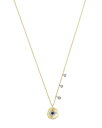メイラティ レディース ネックレス・チョーカー・ペンダントトップ アクセサリー 14K White & Yellow Gold Evil Eye Sapphire & Diamond Disc Pendant Necklace, 16