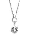 ジョン・ハーディー レディース ネックレス・チョーカー・ペンダントトップ アクセサリー Sterling Silver Classic Chain Disc Amulet Pendant Necklace, 18