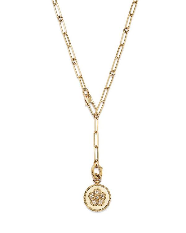 ロバートコイン レディース ネックレス・チョーカー・ペンダントトップ アクセサリー Daisy Diamond Y Necklace in 18K Yellow Gold, 18
