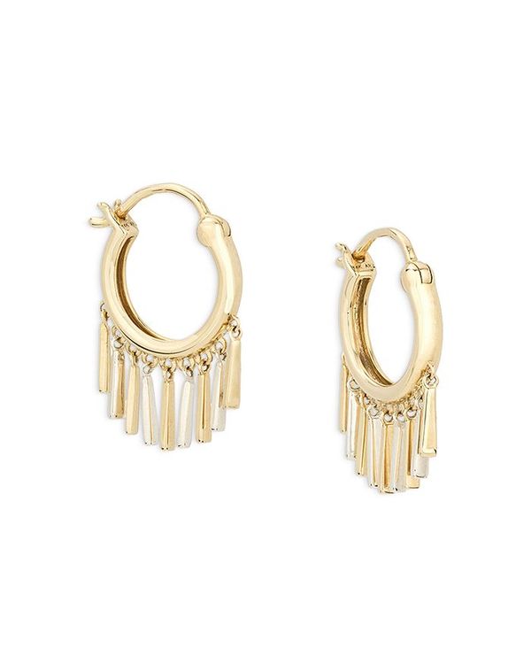 アディナ レイター レディース ピアス・イヤリング アクセサリー 14K Yellow Gold Fringe Hoop Earrings Gold