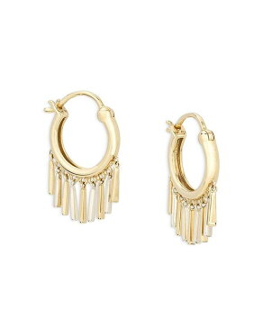 アディナ レイター レディース ピアス・イヤリング アクセサリー 14K Yellow Gold Fringe Hoop Earrings Gold