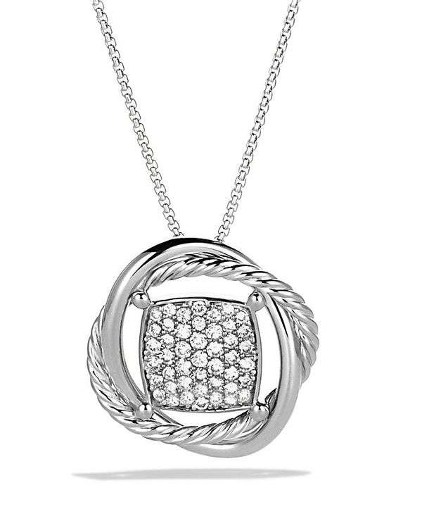 fCrbgE[} fB[X lbNXE`[J[Ey_ggbv ANZT[ Infinity Pendant with Diamonds on Chain Silver