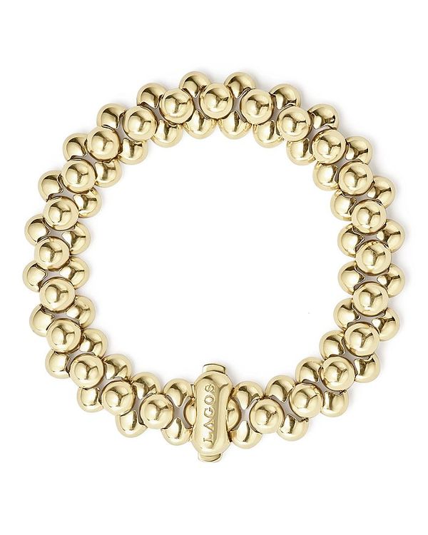 ラゴス レディース ブレスレット・バングル・アンクレット アクセサリー Caviar Gold Collection 18K Gold Bold Beaded Bracelet, 14mm Gold
