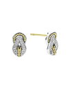 ラゴス レディース ピアス・イヤリング アクセサリー 18K Yellow Gold & Sterling Silver Newport Diamond Knot Stud Earrings Silver/Gold