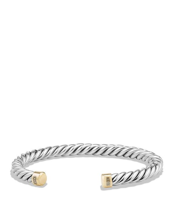 fCrbgE[} fB[X uXbgEoOEANbg ANZT[ Cable Classic Cuff Bracelet with 18k Gold Silver/Gold