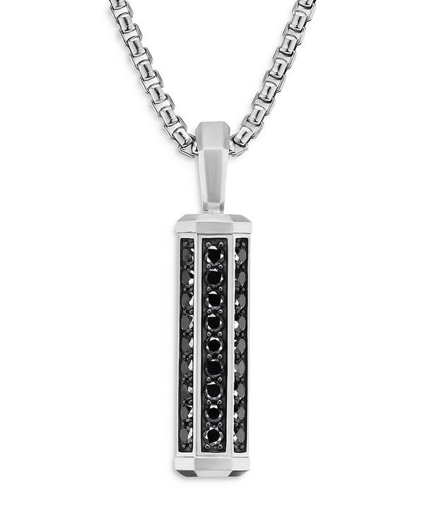 fCrbgE[} fB[X lbNXE`[J[Ey_ggbv ANZT[ Sterling Silver Hex Amulet with Pave Black Diamonds Black/Silver