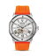 ブロバ レディース 腕時計 アクセサリー Marine Star Orange Silicone Strap Automatic Watch, 45mm White/Orange