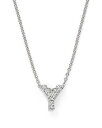 ロバートコイン レディース ネックレス・チョーカー・ペンダントトップ アクセサリー 18K White Gold "Love Letter" Initial Pendant Necklace with Diamonds, 16" Y