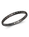 xg fI fB[X uXbgEoOEANbg ANZT[ 18K White Gold & Black Ceramic Pura Stretch Bracelet with Diamond Bezels White/Black