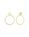 ロバートコイン レディース ピアス・イヤリング アクセサリー 18K Yellow Gold Venetian Princess Diamond Flower ...