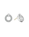 ラゴス レディース ピアス・イヤリング アクセサリー Sterling Silver Caviar Spark Diamond Circle Stud Earrings Silver(4)
