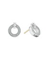 ラゴス レディース ピアス・イヤリング アクセサリー Sterling Silver Caviar Spark Diamond Circle Stud Earrings Silver