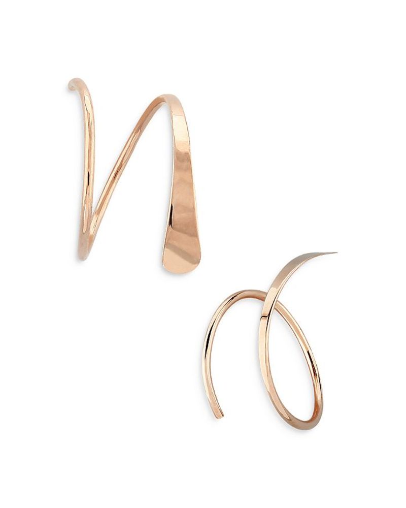 [ & hE fB[X sAXECO ANZT[ 14K Rose Gold Tapered Wire Cuff Earrings - 100% Exclusive Rose Gold