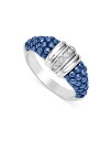 ラゴス レディース リング アクセサリー Sterling Silver Diamond & Ceramic Bead Ring Blue/Silver