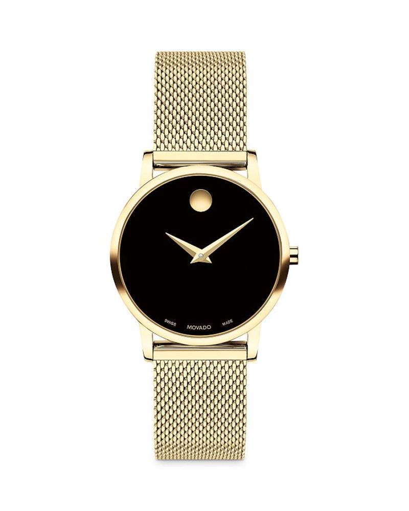 モバド モバド レディース 腕時計 アクセサリー Museum Watch, 28mm Black/Gold