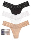 ハンキーパンキー レディース パンツ アンダーウェア Cotton with a ConscienceR Original-Rise Thongs, Set of 3 Multi