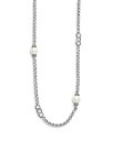 ラゴス レディース ネックレス・チョーカー・ペンダントトップ アクセサリー Sterling Silver Signature Caviar Cultured Freshwater Pearl Station Necklace, 34