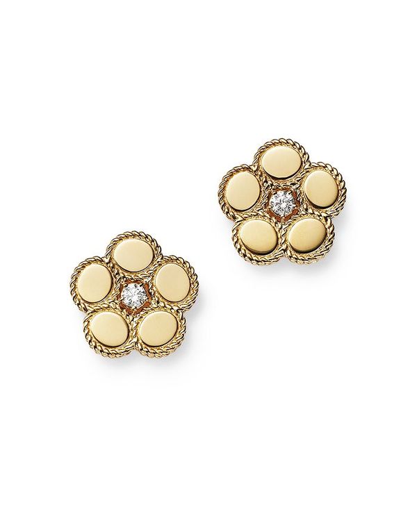 ロバートコイン レディース ピアス・イヤリング アクセサリー 18K Yellow Gold Daisy Diamond Stud Earrings Gold