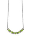 ラゴス レディース ネックレス・チョーカー・ペンダントトップ アクセサリー 18K Yellow Gold & Sterling Silver Caviar Color Peridot Multi Stone Statement Necklace, 16-18