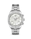 ティソット レディース ブレスレット・バングル・アンクレット アクセサリー PR100 Link Bracelet Diamond Chronograph, 38mm White/Silver