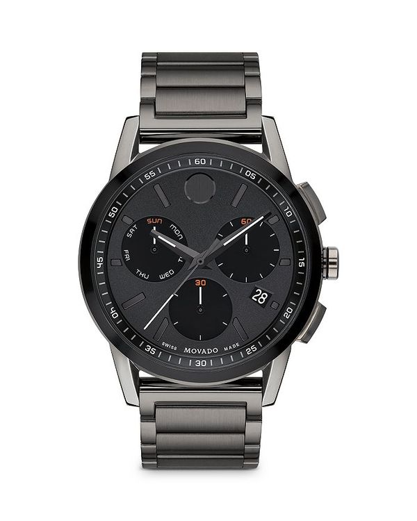 モバド モバド レディース 腕時計 アクセサリー Museum Sport Chronograph, 43mm Black/Grey