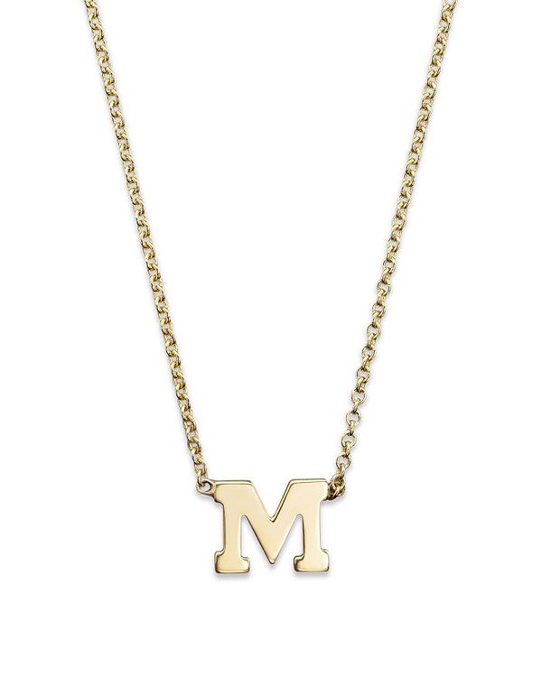 ]C`bR fB[X lbNXE`[J[Ey_ggbv ANZT[ 14K Yellow Gold Initial Necklace, 16