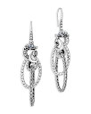 ジョン・ハーディー レディース ピアス・イヤリング アクセサリー Sterling Silver Legends Naga Collection Blue Sapphire Dragon Interlocking Drop Earrings Silver