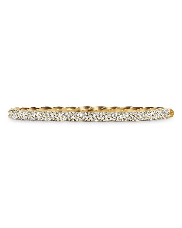 ǥӥåȡ桼ޥ ǥ ֥쥹åȡХ󥰥롦󥯥å ꡼ Cable Edge Bracelet in Recycled 18K Yellow Gold with Full Pave Diamonds Gold