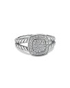 fCrbgE[} fB[X O ANZT[ Sterling Silver Petite AlbionR Diamond Pave Ring Silver