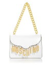 モスキーノ レディース ボディバッグ・ウエストポーチ バッグ Logo Charms Convertible Leather Belt Bag White