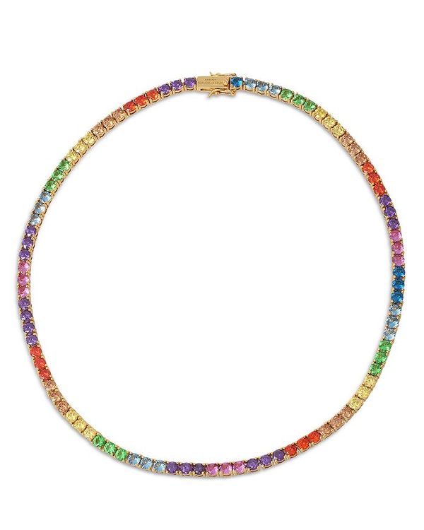 J[gWFCK[h fB[X lbNXE`[J[Ey_ggbv ANZT[ Rainbow Crystal Tennis Necklace, 16