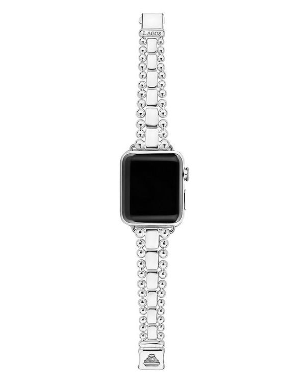 ラゴス レディース 腕時計 アクセサリー Sterling Silver Smart Caviar Apple Smartwatch Straps Silver
