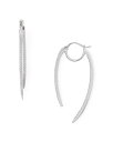 ifB[ fB[X sAXECO ANZT[ Curved Spike Hoop Earrings Silver