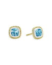 ラゴス レディース ピアス・イヤリング アクセサリー 18K Yellow Gold & Sterling Silver Caviar Color Blue Topaz Stud Earrings Blue/Gold