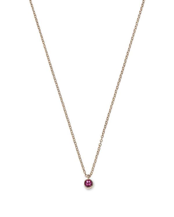 ]C`bR fB[X lbNXE`[J[Ey_ggbv ANZT[ 14K Yellow Gold Pink Sapphire Pendant Necklace, 14-16