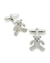 リンクアップ メンズ カフスボタン アクセサリー Teddy Bear Cufflinks Silver