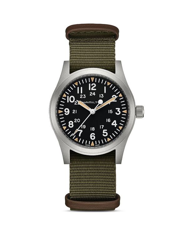 ハミルトン カーキ 腕時計（レディース） ハミルトン レディース 腕時計 アクセサリー Mechanical Khaki Field Watch, 42mm Black/Green