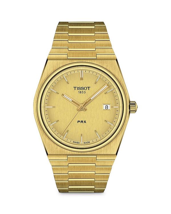 ティソット レディース 腕時計 アクセサリー PRX Watch, 40mm Gold