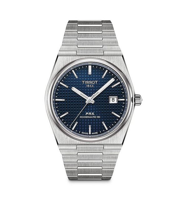 ティソット レディース 腕時計 アクセサリー PRX Watch, 40mm Blue/Silver